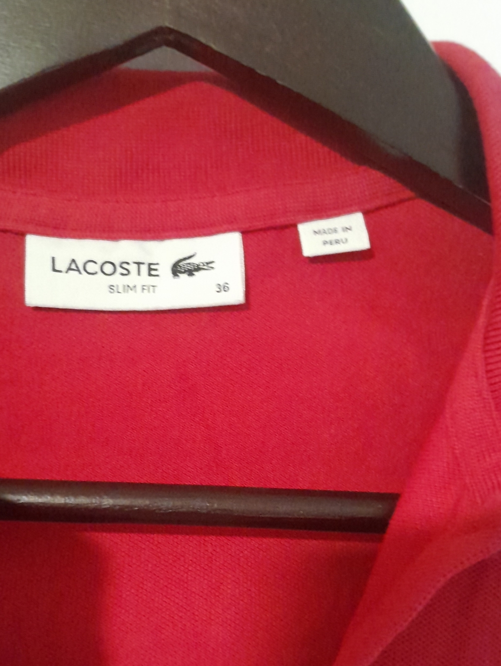 Lacoste Women's Raspberry Button-Down Polo - Picture 3 of 4
